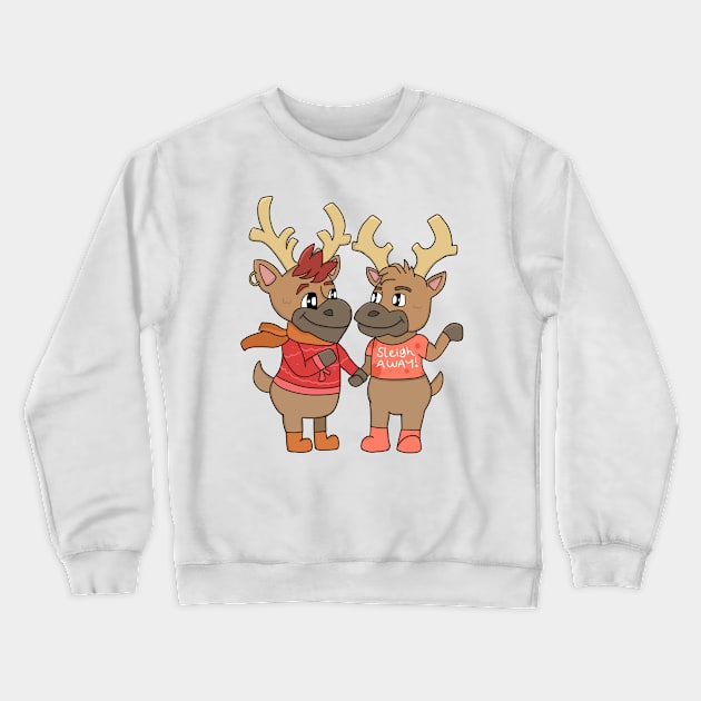 Deer Boyfriends Crewneck Sweatshirt by memeowgifts